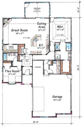 Floorplan 1 for House Plan #402-01373