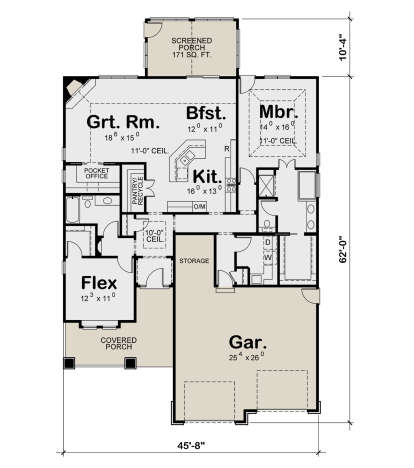 Main Floor  for House Plan #402-01374