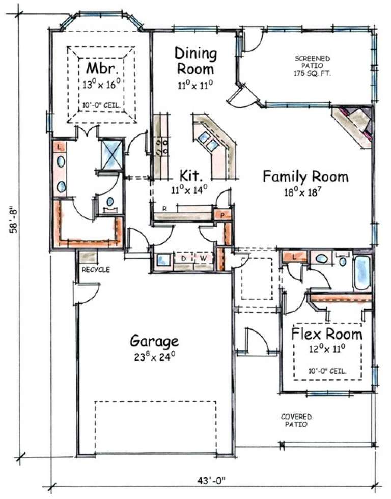 House Plan House Plan #7841 Drawing 1