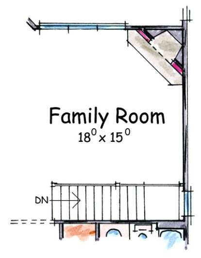 Optional Basement Stairs for House Plan #402-01375