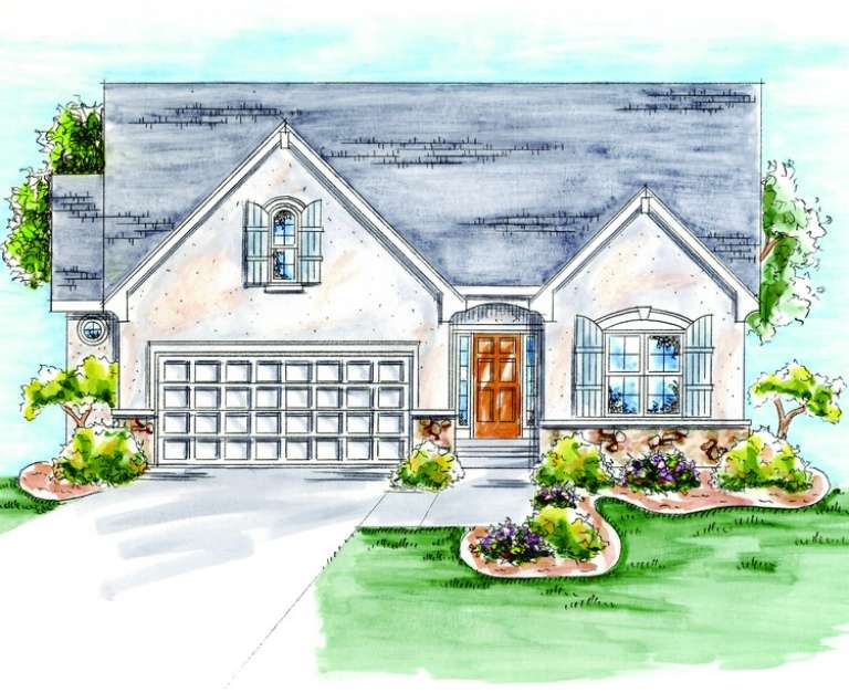 European House Plan #402-01376 Elevation Photo