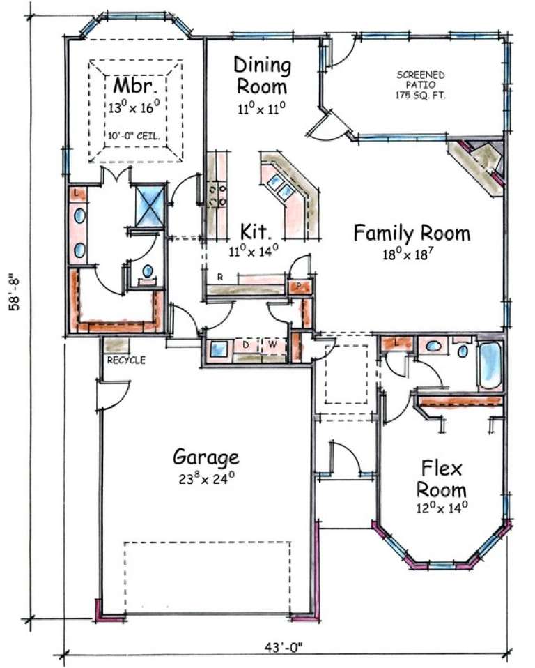 House Plan House Plan #7843 Drawing 1