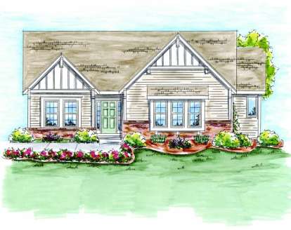 2 Bed, 2 Bath, 1597 Square Foot House Plan - #402-01379