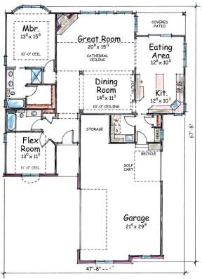 Floorplan 1 for House Plan #402-01380
