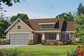 Craftsman House Plan #402-01381 Elevation Photo