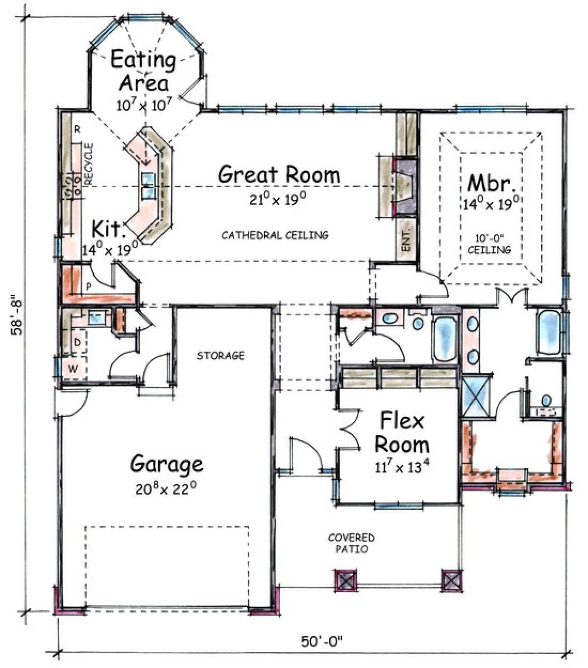 Floorplan 1 for House Plan #402-01381