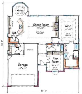 Floorplan 1 for House Plan #402-01382