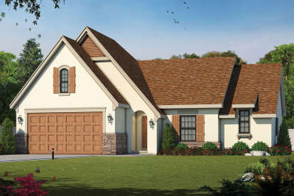French Country House Plan #402-01383 Elevation Photo