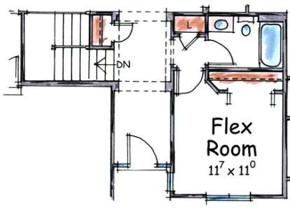 Optional Basement Stairs for House Plan #402-01383