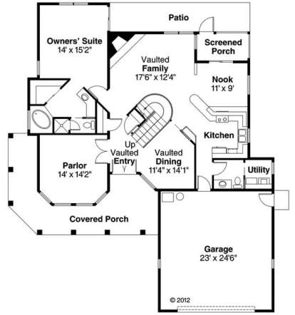 Floorplan 1 for House Plan #035-00134