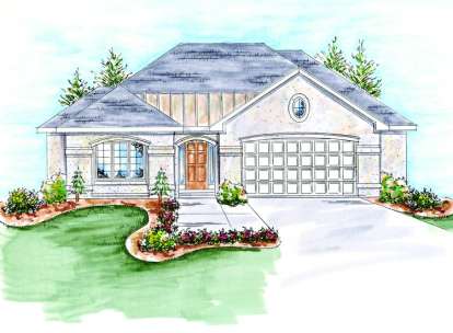 Mediterranean House Plan #402-01384 Elevation Photo