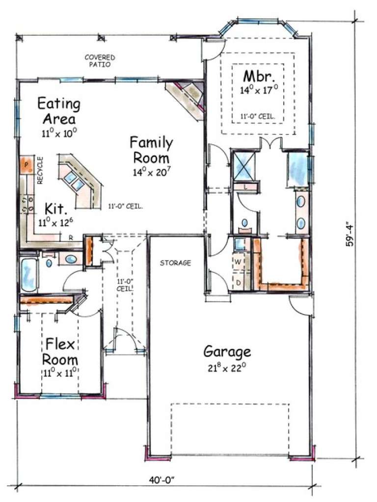 House Plan House Plan #7853 Drawing 1