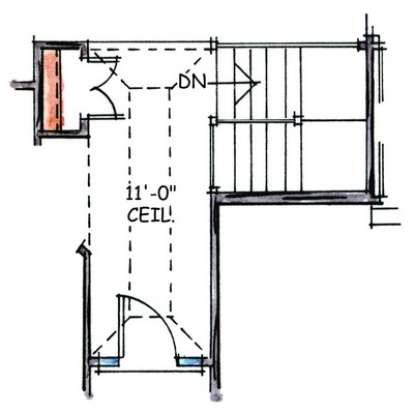 Optional Basement Stairs for House Plan #402-01387