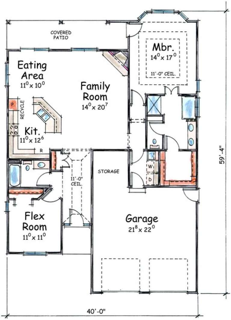 House Plan House Plan #7854 Drawing 1
