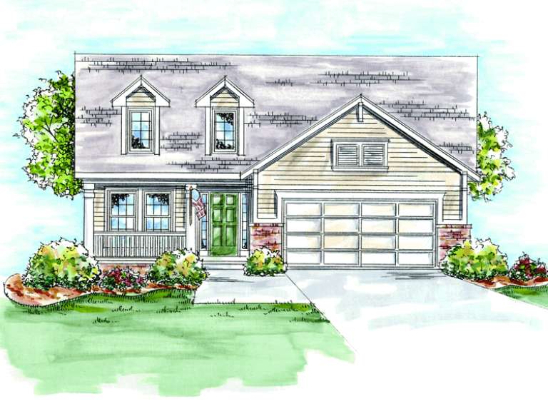 Country House Plan #402-01389 Elevation Photo