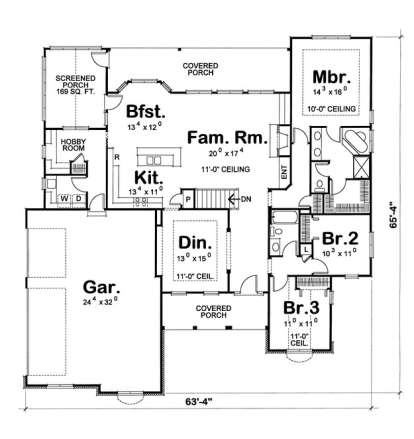 Floorplan1 for House Plan #402-01393