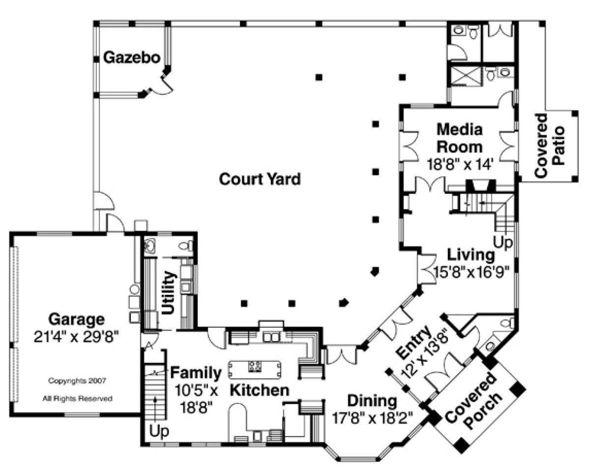 First Floor for House Plan #035-00135