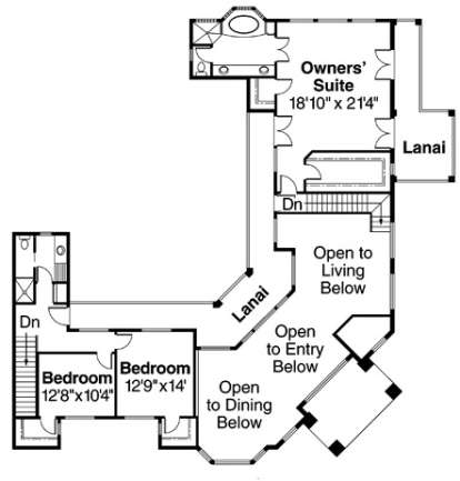 Second Floor for House Plan #035-00135