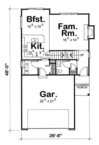 Floorplan 1 for House Plan #402-01394