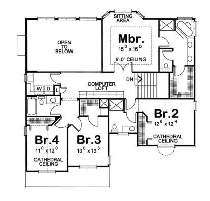 Second Floor for House Plan #402-01395