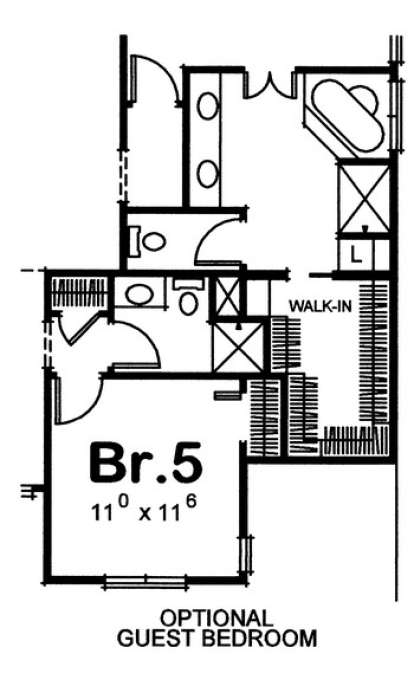 Optional Bedroom for House Plan #402-01398