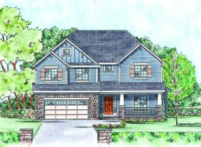 Traditional House Plan #402-01400 Elevation Photo