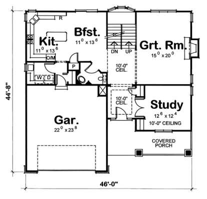 Floorplan 1 for House Plan #402-01400