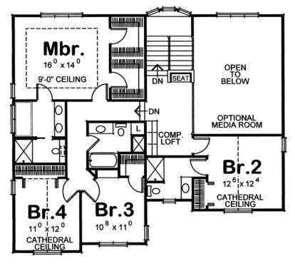 Floorplan 2 for House Plan #402-01400