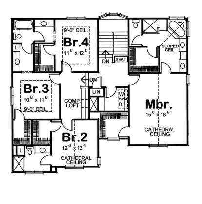 Optional Second Floor for House Plan #402-01400