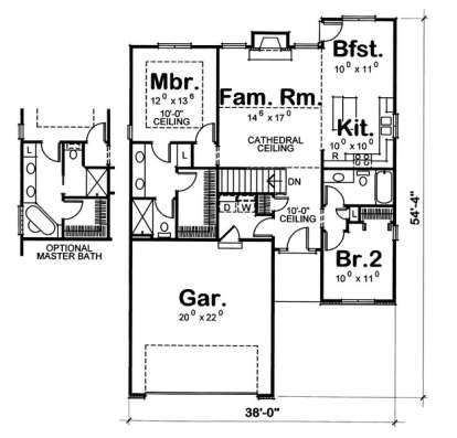 Floorplan 1 for House Plan #402-01402