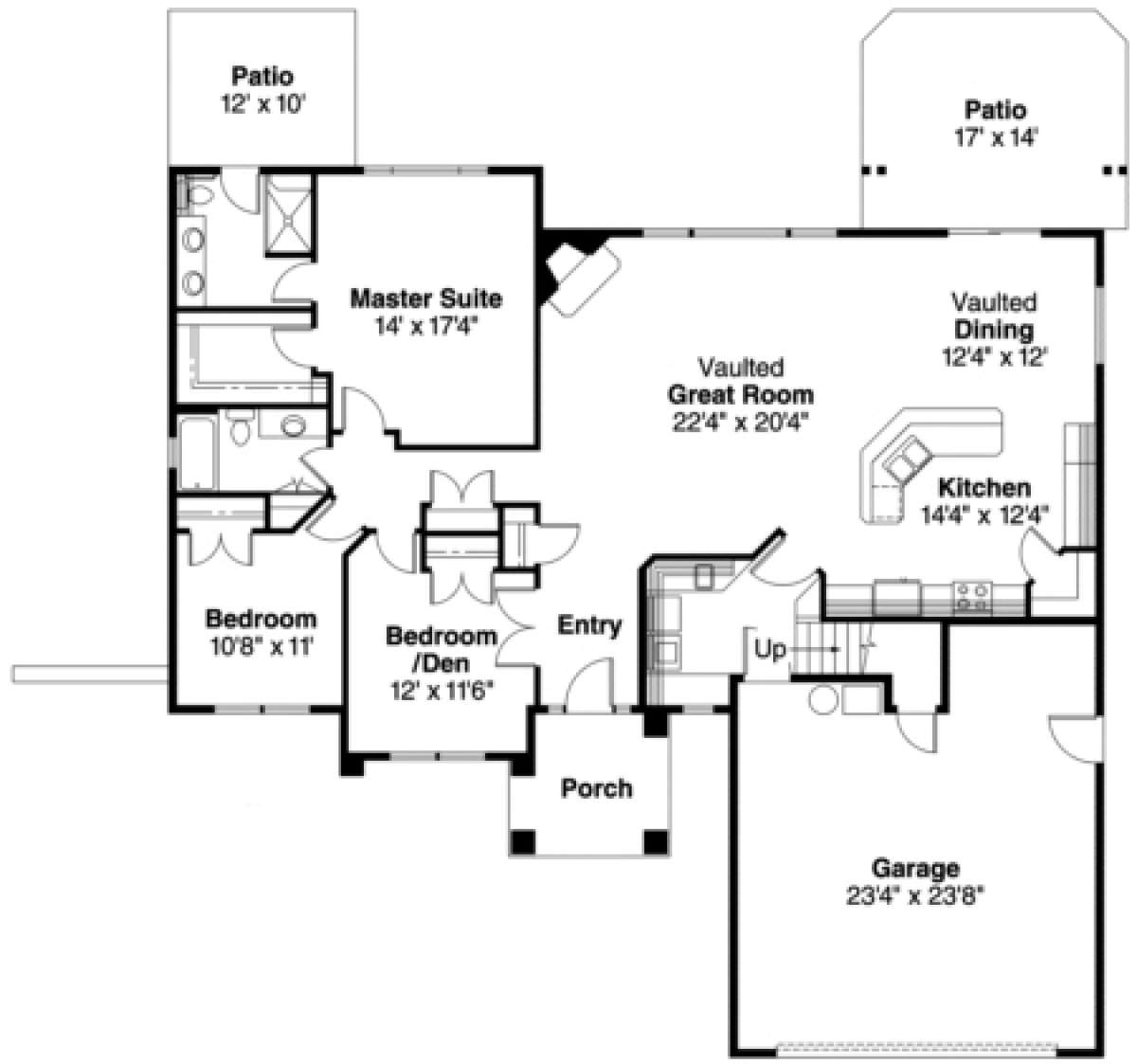 First Floor for House Plan #035-00136