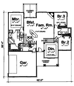 Floorplan 1 for House Plan #402-01404