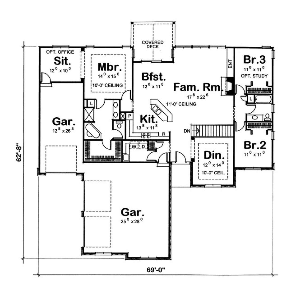 Floorplan 1 for House Plan #402-01407