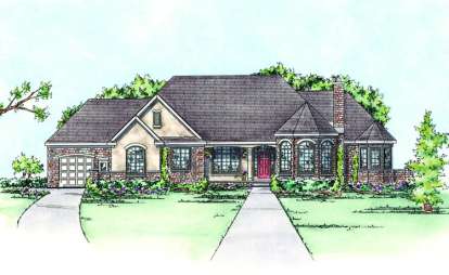 Ranch House Plan #402-01410 Elevation Photo
