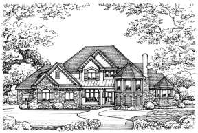French Country House Plan #402-01413 Elevation Photo