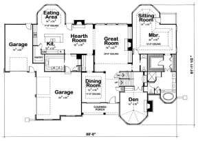 Floorplan 1 for House Plan #402-01413