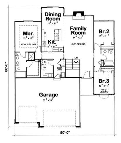 Floorplan1 for House Plan #402-01424