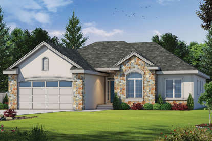 Ranch House Plan #402-01427 Elevation Photo