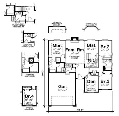 Floorplan 1 for House Plan #402-01427