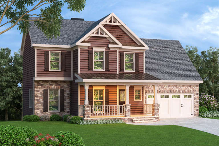 Traditional House Plan #009-00062 Elevation Photo