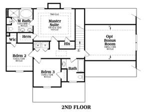 Second Floor for House Plan #009-00062