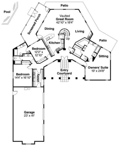 First Floor for House Plan #035-00139