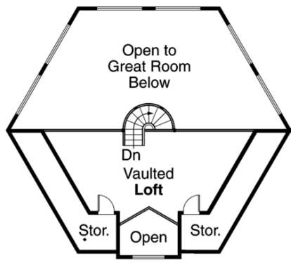 Loft Floor for House Plan #035-00139