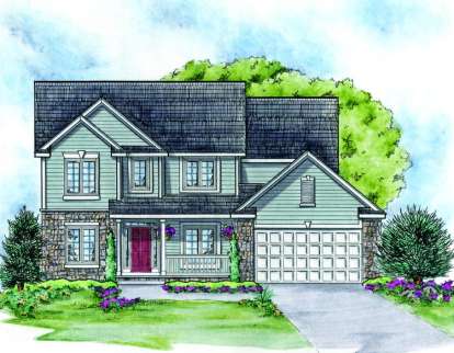 Traditional House Plan #402-01437 Elevation Photo