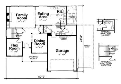 Floorplan 1 for House Plan #402-01437