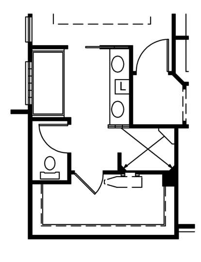 Alternate Master Bathroom for House Plan #402-01439