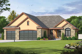 French Country House Plan #402-01440 Elevation Photo