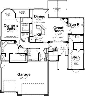 Optional Basement Floor Plan  for House Plan #402-01440