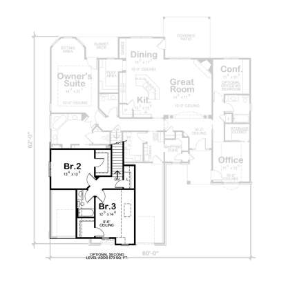 Optional Second Floor  for House Plan #402-01440