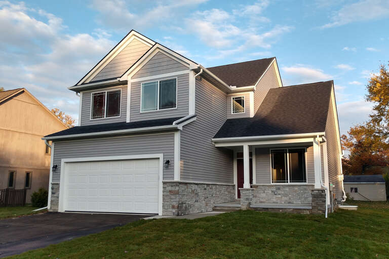 House Plan House Plan #7907 Angled Front Elevation